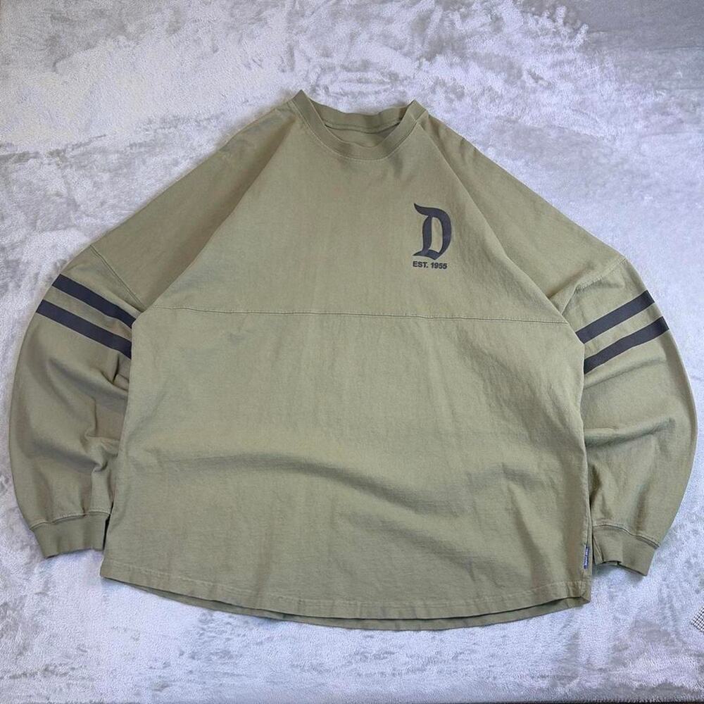 Disneyland Resort Spirit Jersey Long Sleeve Shirt XXL Olive Green Disney Parks
